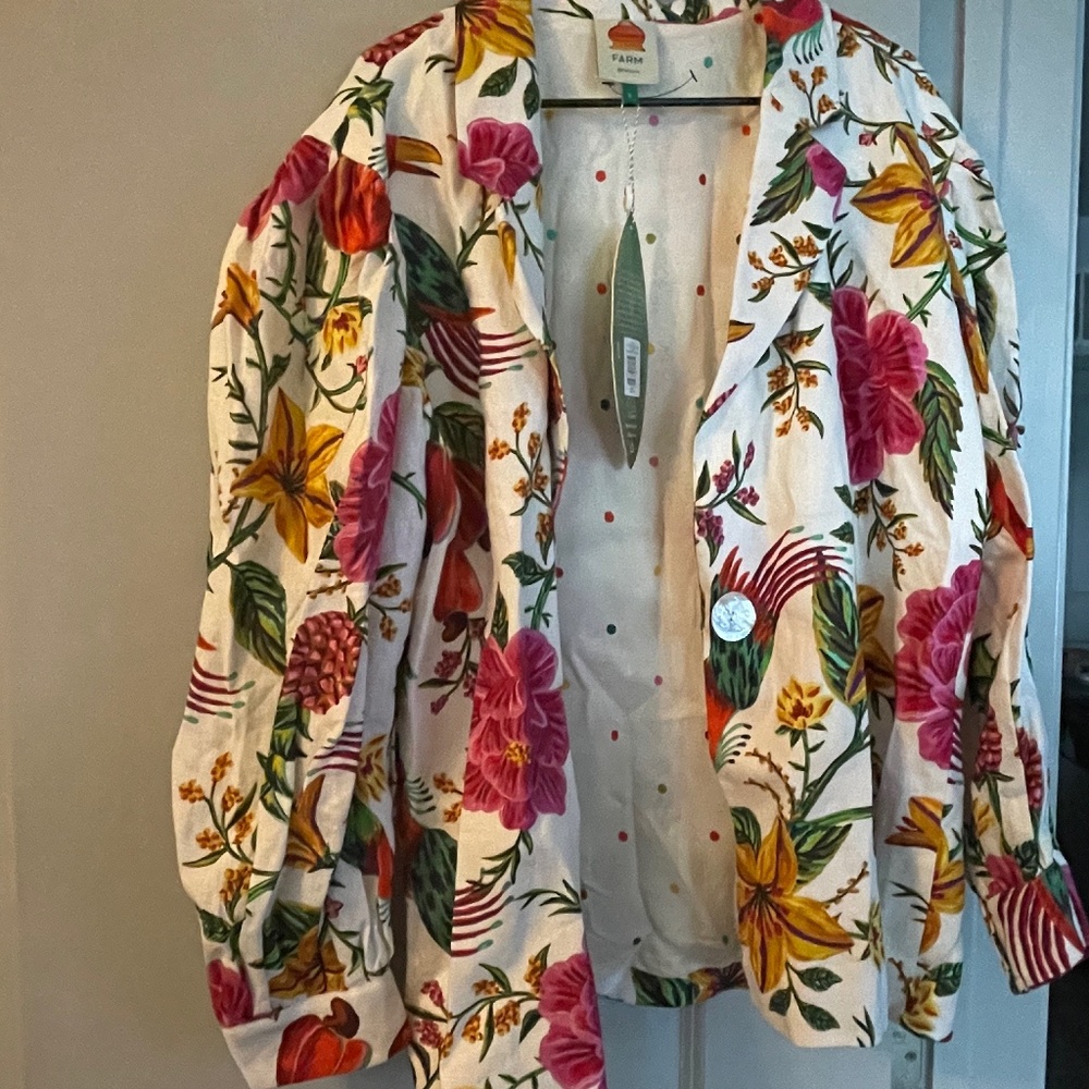 Farm Rio Toucan Garden Blazer